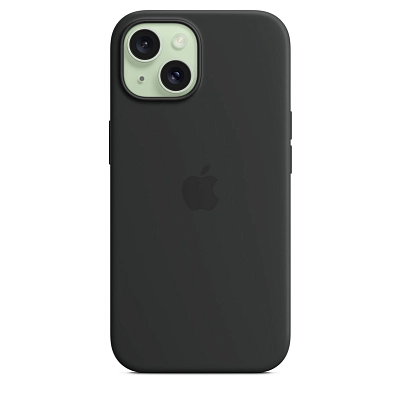 Чехол для iPhone 15 Silicone Case with MagSafe - Black 400_400_642108