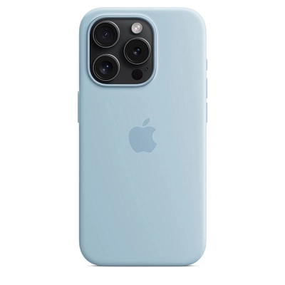 Чехол Apple iPhone 15 Pro Max Silicone Case with MagSafe -  Light Blue 400_400_641648