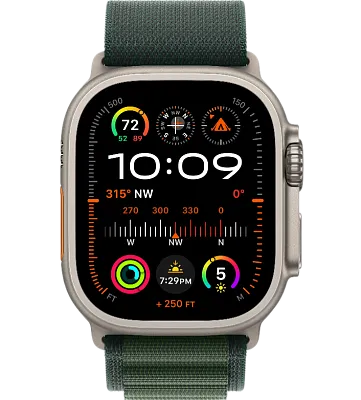 Часы Apple Watch Ultra 2 49mm Titanium Case GPS+Cellular Alpine Loop Dark Green S 400_400_191398
