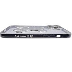 Чехол для iPhone 13 Pro Max прозрачный с 3D мишкой Серебристый 250_100_533436