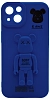 Силиконовый чехол для iPhone 14 с 3D мишкой Синий 100_100_532642