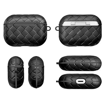 Чехол плетеный для AirPods Pro 2 Black 400_400_551329