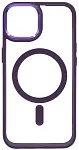 Чехол прозрачный с цветным бортиком MagSafe iPhone 14 Pro Фиолетовый 250_100_132045