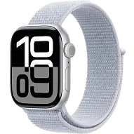 Часы Apple Watch Series 10 46mm Silver Aluminium Case GPS Sport Loop Blue Cloud 500_191_273977