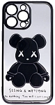Чехол для iPhone 14 Pro прозрачный с 3D мишкой Черный 250_100_534117