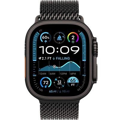 Часы Apple Watch Ultra 2 49mm Black Titanium Case GPS+Cellular Titanium Milanese Loop Black M 400_400_640666