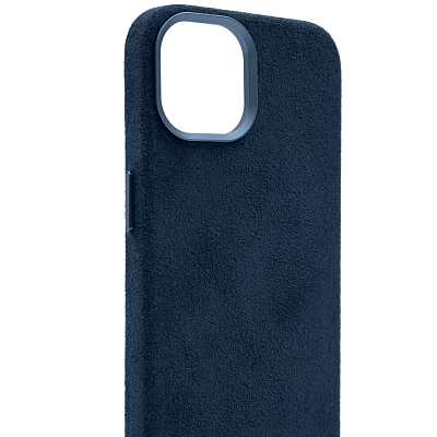Чехол из алькантары для iPhone 14 с MagSafe Синий 400_400_534938