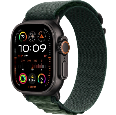 Часы Apple Watch Ultra 2 49mm Black Titanium Case GPS+Cellular Alpine Loop Dark Green L 400_400_640614