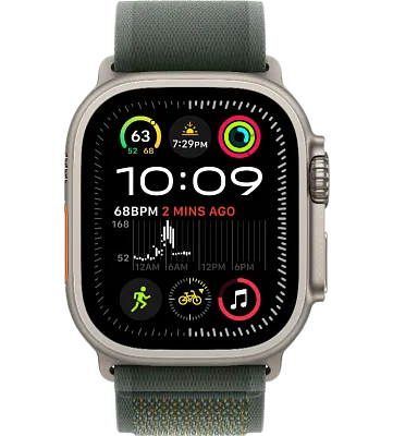 Часы Apple Watch Ultra 2 49mm Titanium Case GPS+Cellular Trail Loop Green S/M 400_400_186675