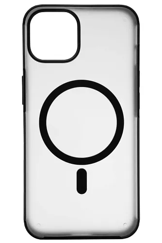 Чехол для iPhone 14 Wlons с MagSafe прозрачный матовый с рамкой Черный 250_100_124484