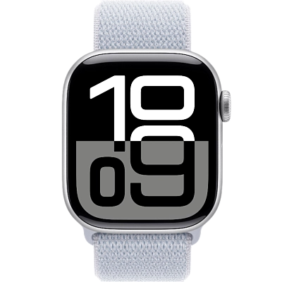 Часы Apple Watch Series 10 42mm Silver Aluminium Case GPS Sport Loop Blue Cloud 400_400_639860