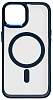Чехол прозрачный с цветным бортиком MagSafe iPhone 14 Pro Синий 100_100_535032