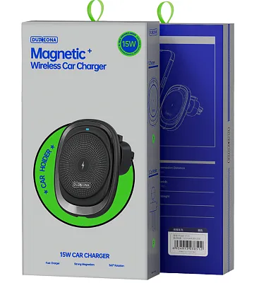 Автомобильная беспроводная зарядка/держатель DUZZONA Wireless Car Charger V1 Black 400_400_136253
