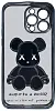 Чехол для iPhone 13 Pro прозрачный с 3D мишкой Голубой 100_100_135626