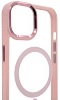 Чехол прозрачный с цветным бортиком MagSafe iPhone 14 Pro Розовый 100_100_642420