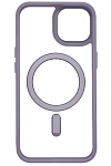 Чехол прозрачный с цветным бортиком MagSafe iPhone 14 Plus Голубой 250_100_642328