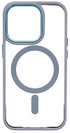 Чехол прозрачный с цветным бортиком MagSafe iPhone 14 Pro Max Голубой 500_191_642371