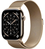 Часы Apple Watch Series 11 46mm Titanium Case Milanese Loop Gold S/M 500_191_525457