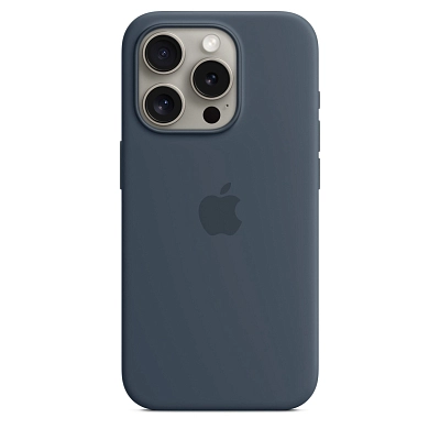 Чехол Apple iPhone 15 Pro Silicone Case with MagSafe -  Storm Blue 400_400_641711