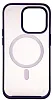 Чехол для iPhone 14 Pro Max Wlons с MagSafe прозрачный матовый с рамкой Фиолетовый 100_100_533906