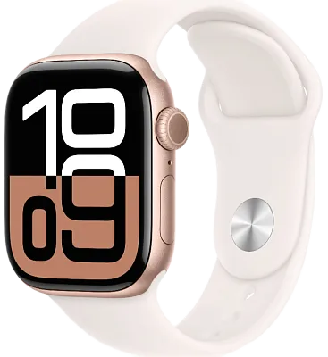 Часы Apple Watch Series 10 46mm Rose Gold Aluminium Case GPS Sport Band Light Blush M/L 400_400_191498