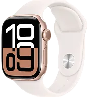 Часы Apple Watch Series 10 46mm Rose Gold Aluminium Case GPS Sport Band Light Blush M/L 500_191_549308