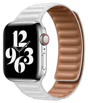 Ремешок из эко-кожи для Apple Watch 38/40/41 мм с магнитной застежкой, Beige 400_400_117671