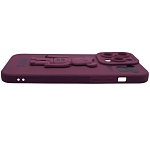 Силиконовый чехол для iPhone 14 Pro с 3D мишкой Бордовый 250_100_532529