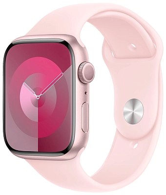 Часы Apple Watch Series 9 45mm Aluminium Case Sport Band Pink S/M 400_400_640295