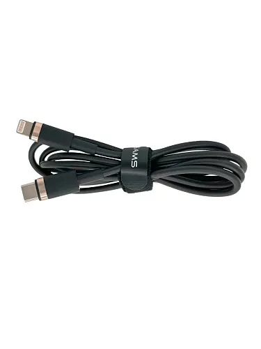 Кабель Usams USB-C/Lightning 1.2м (черный) 250_100_119465
