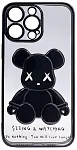 Чехол для iPhone 14 Pro Max прозрачный с 3D мишкой Черный 250_100_131961