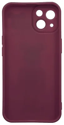 Силиконовый чехол для iPhone 13 с 3D мишкой Бордовый 400_400_137741
