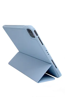 Чехол-книжка для iPad Pro 11 3 загиба силиконовый с рамкой Голубой 400_400_125744