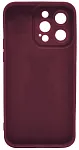 Силиконовый чехол для iPhone 14 Pro с 3D мишкой Бордовый 250_100_532528