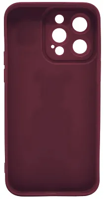 Силиконовый чехол для iPhone 14 Pro с 3D мишкой Бордовый 400_400_532528