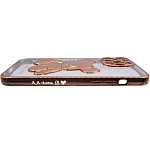 Чехол для iPhone 14 Pro прозрачный с 3D мишкой Золотой 250_100_534099