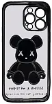 Чехол для iPhone 14 Pro Max прозрачный с 3D мишкой Черный 250_100_131962