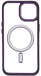 Чехол прозрачный с цветным бортиком MagSafe iPhone 14 Pro Фиолетовый 250_100_132044