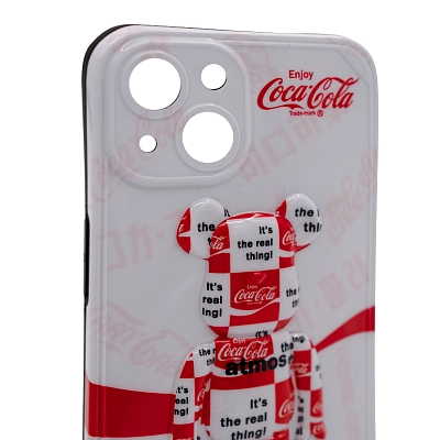 Чехол для iPhone 13 мишка Coca Cola Белый 400_400_533532