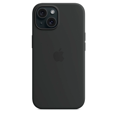Чехол для iPhone 15 Silicone Case with MagSafe - Black 400_400_642104