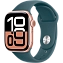 Часы Apple Watch Series 10 42mm Rose Gold Aluminium Case GPS Sport Band Lake Green M/L