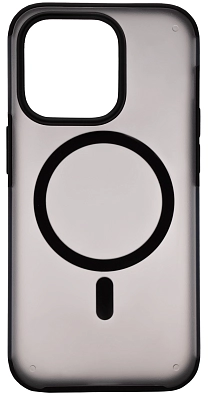 Чехол для iPhone 14 Pro Max Wlons с MagSafe прозрачный матовый с рамкой Черный 400_400_761844