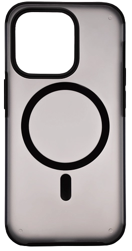 Чехол для iPhone 14 Pro Max Wlons с MagSafe прозрачный матовый с рамкой Черный 250_100_761844