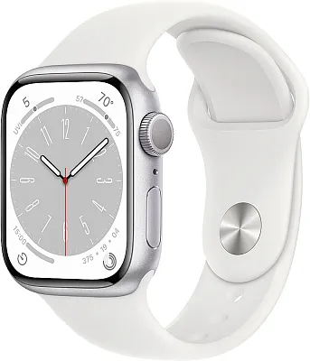 Часы Apple Watch Series 8 45mm Aluminum Case GPS Sport Band White M/L 400_400_111117