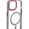 Чехол прозрачный с цветным бортиком MagSafe iPhone 14 Прозрачный 100_100_535057