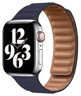 Ремешок из эко-кожи для Apple Watch 41 мм с магнитной застежкой, Dark Blue 500_191_117687