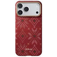 Чехол для iPhone 17 Pro Pitaka Threads of Winter PitaTap Ultra Slim Case - Scarlett 500_191_604663