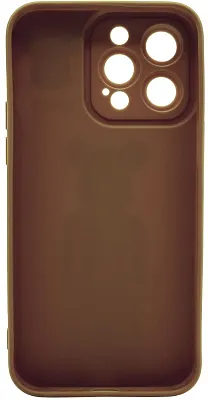 Силиконовый чехол для iPhone 13 Pro с 3D мишкой Коричневый 400_400_137727