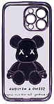 Чехол для iPhone 13 Pro Max прозрачный с 3D мишкой Синий 250_100_533440