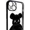 Чехол для iPhone 14 Plus прозрачный с 3D мишкой Черный 100_100_533781